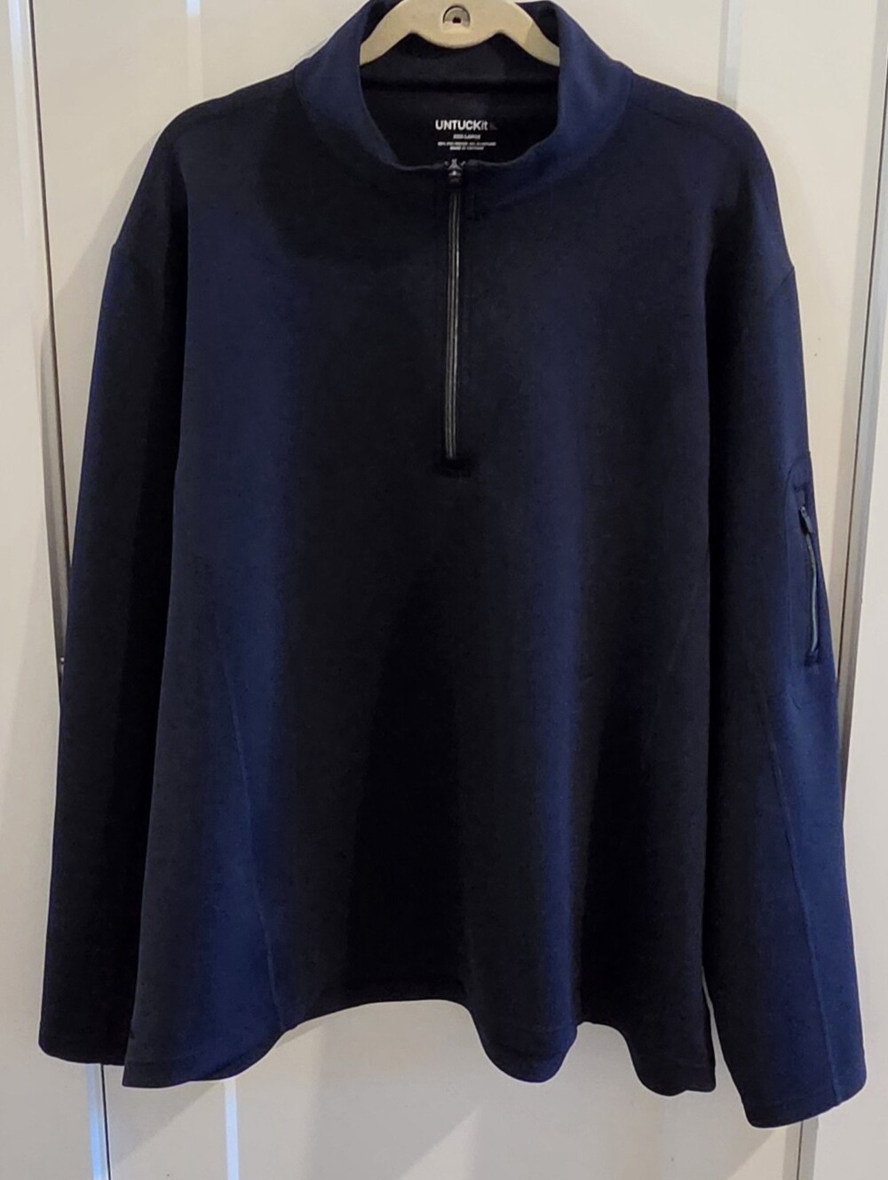 NWOT UNTUCKit 1/4 Zip Pullover Polypro Performance Sweatshirt - Size 3XL - Navy